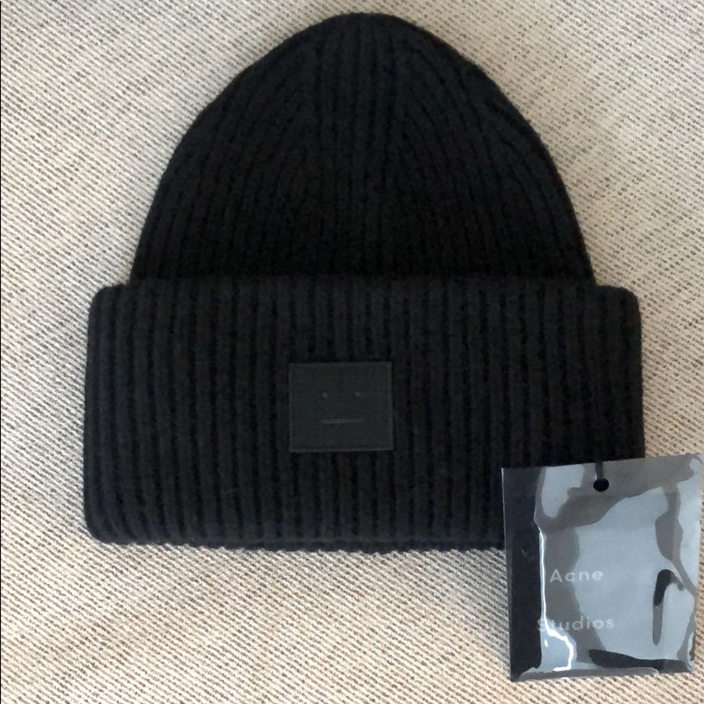 NWT Acne Studios Pansy N Face Rib Knit Beanie